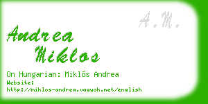 andrea miklos business card